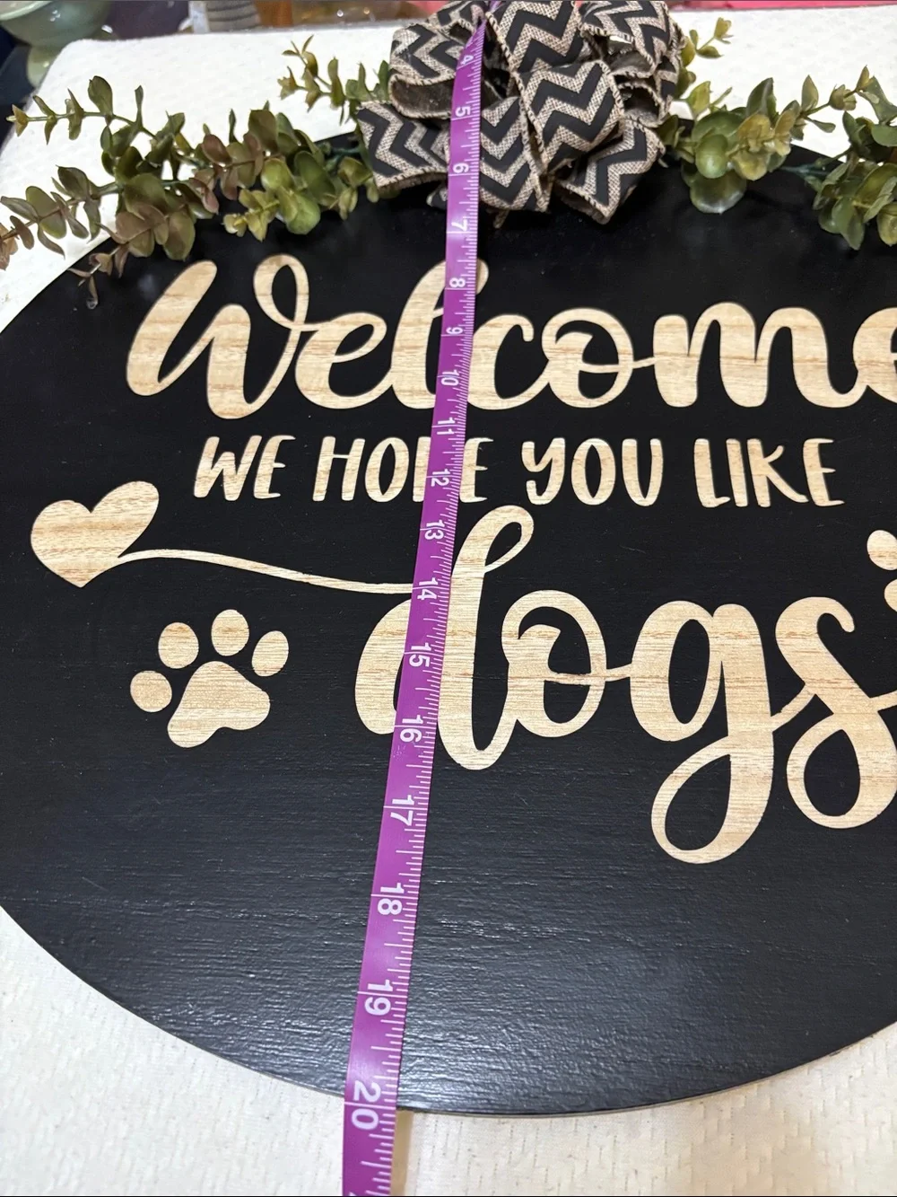 Round Door Sign